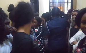 Some of the prostitutes at the Weija Police station