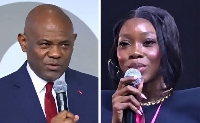 A file photo of Tony Elumelu and the graduate