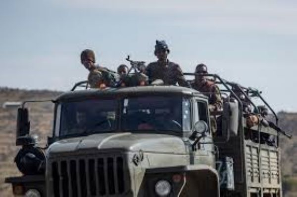 Ethiopian soldiers near Agula, north of Mekelle, in the Tigray region of northern Ethiopia