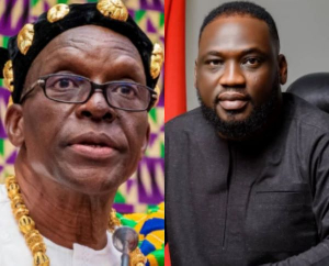 Alban Bagbin (L) has addressed the issue of OK Frimpong's (R) arrest in Netherlands