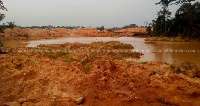 Water muddied by galamsey activities