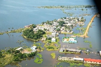Aerial view of submerged communities | File photo