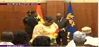 President Akufo-Addo is currently swearing in the third batch of his Ministers