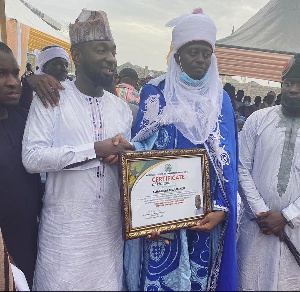 Alhaji Salamu Amadu was honoured by the National Council Of Zabarma Chiefs of Ghana