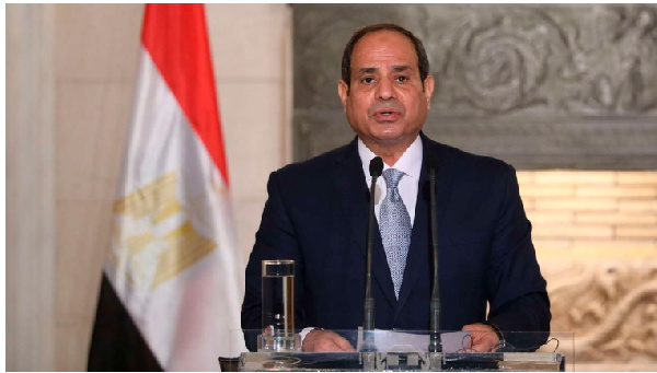 Egyptian President Abdel Fattah al-Sisi speaks during a news conference