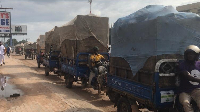 File photo of tricycles carrying waste
