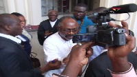 Alfred Woyome walking out of the Supreme Court after Wednesday's ruling