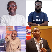 Dr. Bawumia, DJ Azonto, Kennedy Agyapong and Chairman Wontumi in a photo collage