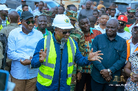 President Mahama during the inspection