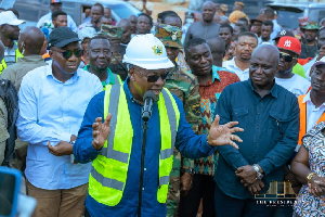 President Mahama during the inspection