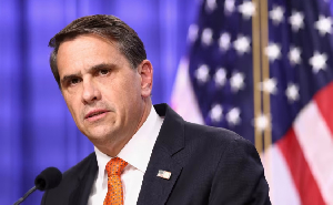 Acting US Attorney General Todd Blanche speaks during a press conference