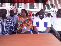 Madam Rebecca Akufo-Addo visited residents of Awutu 
