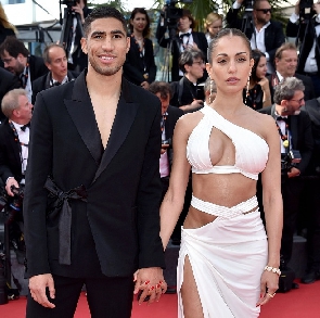 Paris Saint-German star Achraf Hakimi and his wife Hiba Abouk