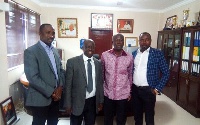SWAG president Kwabena Yeboah with Sports Minister with other officials