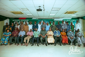 John Dramani Mahama in a group photo with NDC national officers and new Council of Elders