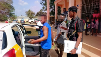 Photo of the suspects exiting the court premises