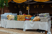 The donation included 15 cartons of malt drinks, three cartons of Milo among other items