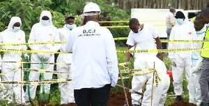 Some of the bodies appear to have come from a hospital in a neighbouring county