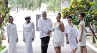 The late Jerry John Rawlings with his family