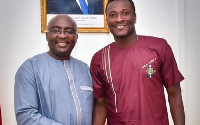 NPP flagbearer, Dr. Mahamudu Bawumia and Former Black Stars captain, Asamoah Gyan