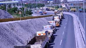 Trucks at the Port of Mombasa