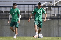 Mexico players at training
