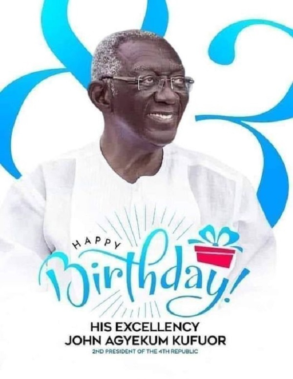 Former President, John Agyekum Kufuor celebrated his 84th birthday on December 8, 2022