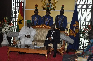 Nigeria High Commissioner to Ghana, ambassador Femi Michael Abikoye with Ghana's president