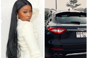 Efia Odo and her brand new Maserati SUV