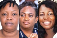 CID boss Donkor (M) has given details of the connection between Ghana Jollof (L) and nurse Bafoh (R)