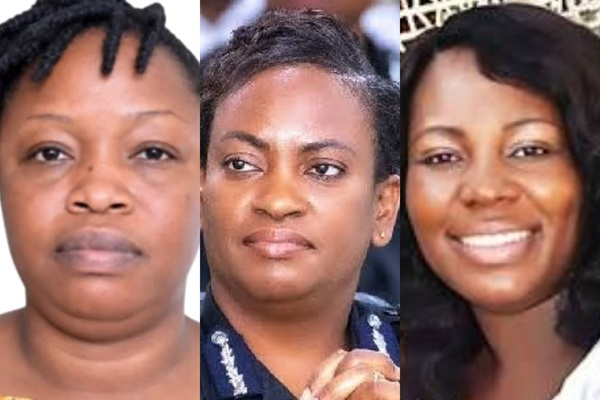 CID boss Donkor (M) has given details of the connection between Ghana Jollof (L) and nurse Bafoh (R)