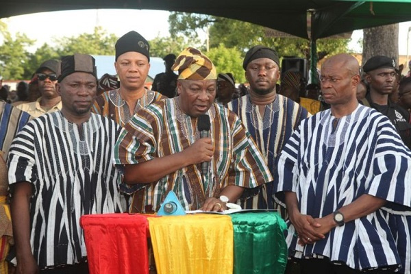 John Mahama speaking at the Damba Festival