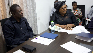 Faustilove Appiah (in spectacles) is the Municipal Chief Executive of Obuasi