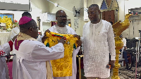 The thanksgiving was held at the All Saints Anglican Church in Adabraka