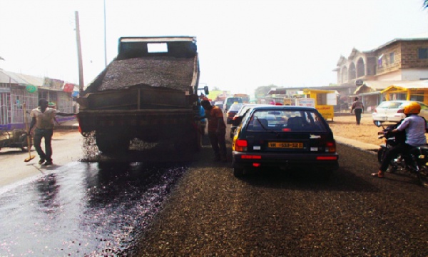 Improving roads in the Volta Region