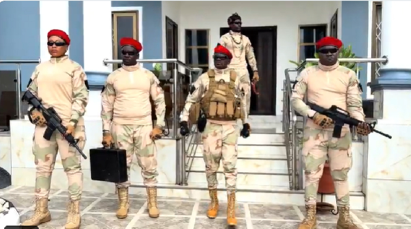 Actor, Lilwin [2nd from R] plays the lead role in the movie