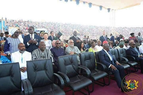 President Nana Addo Dankwa Akufo-Addo at the investiture of Liberian President George Weah