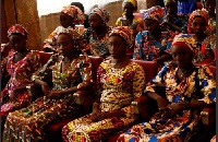Some of the 21 Chibok school girls who were released recently.