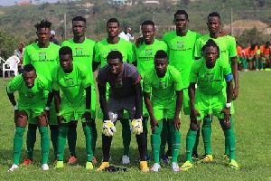 Elmina Sharks trounced Dreams FC by five goals to one this afternoon