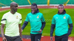 Black Stars coaches Otto Addo, Fatawu Dauda and John Paintsil