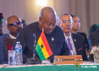 President John Dramani Mahama at the 68th ECOWAS Heads of State Summit in Abuja