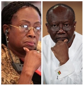 Former Chief Justice Sophia Akuffo and Ken Ofori-Atta