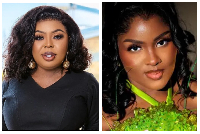 Afia Schwarzenegger (L)  and media personality Adwoa Saah (R)