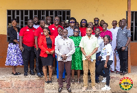 The two MPs and participants in a group photograph at Street Academy