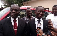 Professor Emmanuel Marfo (L) and his lawyer, Alfred Tuah Yeboah (R)