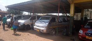 A lorry station in the Lower Manya Krobo Municipal in the Eastern Region