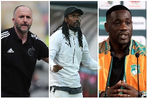 Djamel Belmadi, Aliou Cisse and Emerse Faé