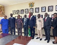 CJ Anin-Yeboah (fourth right) after swearing in the reps