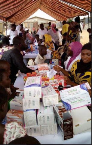 Participants were screened for hypertension,diabetes, eye problem, malaria tests among others