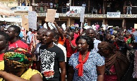 File photo: GUTA members protesting the involvement of foreigners in retail business